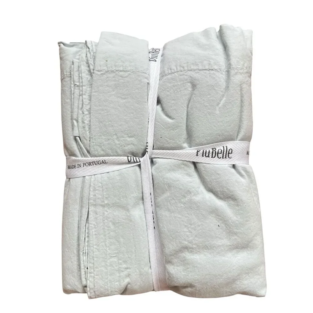 PiuBelle Portugal Gray Cotton Percale Pillowcases Set of 2 Standard Piu Belle